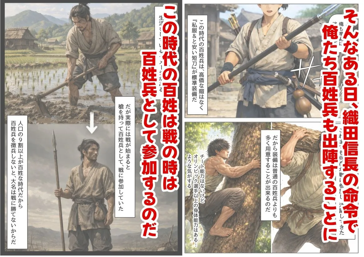 フェラシーン｜《戦の乱取り（略奪）》 戦国時代の農村に サンプル画像2